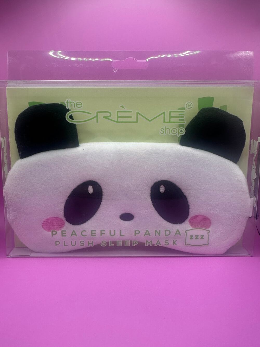 The Crème Shop Peaceful Panda Plush Sleep Mask NWT Cute Travel Sleep Eye Mask